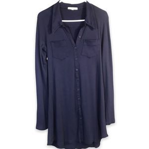 Prairie Underground blue long sleeve shirt dress